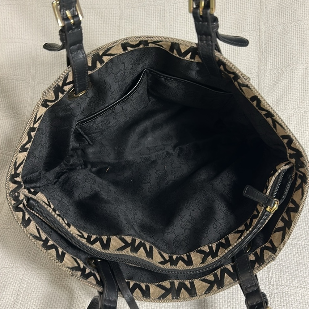 Michael by Michael Kors Jet Set Monogrammed Tote With Adjustable Leather Straps - Picture 6 of 12